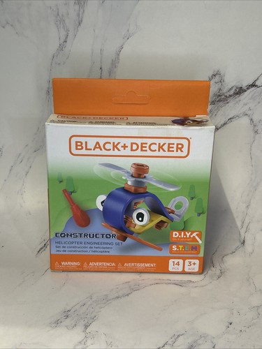 Black + Decker Constructor Helicopter Engineering Set DIY STEM Toy 14 Pcs Age 3+ - Picture 8 of 21