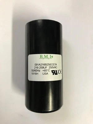 216-259UF MFD 250V Capacitor 091A216B250CE7A L1410T Same as Baldor EC1216C06SP