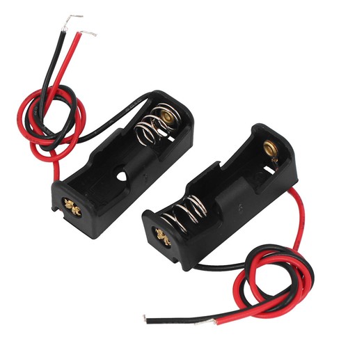 10 uds clip de resorte ABS compartimento de batería soporte abierto negro para 1 x batería de 23A/12V - Imagen 2 de 2