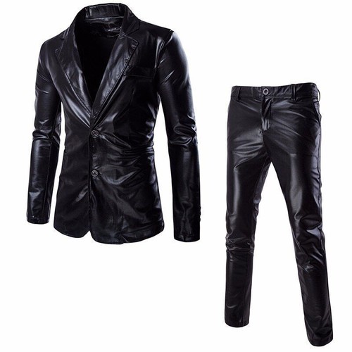 Gold Silver (Jackets + Pants) Men Suit Sets Dress Blazer Stage Show Shiny Clothe - Picture 3 of 26