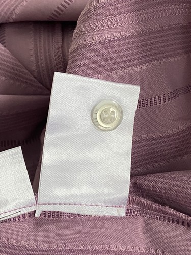 Lilac/purple shirt dress collar button tab cuffs 3/4 sleeve Side slits size 16 - Picture 6 of 8