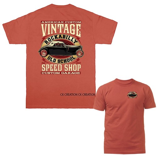 Camiseta Rockabilly Old School Hot Rod Clásica Vintage Automóvil Gráfica - Imagen 12 de 17