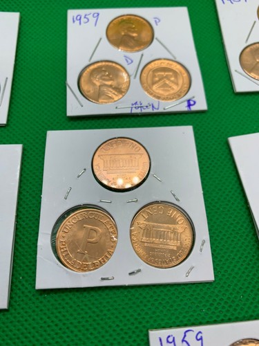 1959 P & D with Token Lincoln Memorial Cent Penny US Coin B/U - Picture 3 of 5