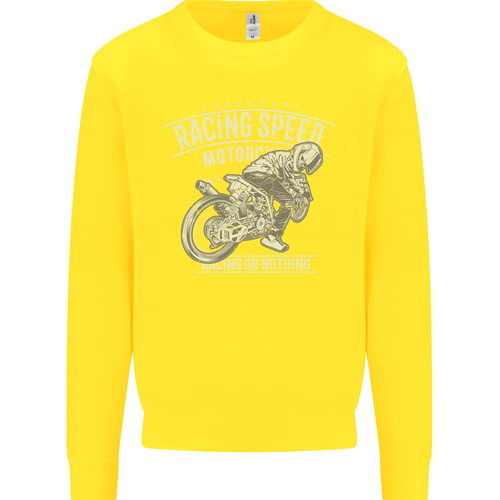 Motorcycle Racing Biker Skull Motorbike Kids Sweatshirt Jumper - Picture 69 of 87