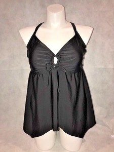 Tropiculture-Front-Tie-Swimsuit-PLUS-Tankini-Top-Convertible-NWT-NEW-Plus-24-24W