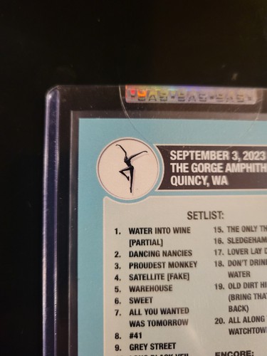 Dave Matthews Band Poster Setlist Trading Card Gorge WA N3 9/3/23 Jim Mazza DMB - Picture 7 of 8
