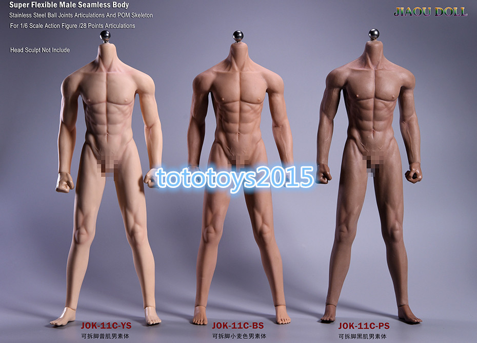 JIAOU DOLL 1/6 JOK-11C-BS/PS/YS Flexible Seamless Male Body Figure