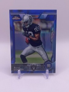 2015 Topps Chrome Amari Cooper RC Rookie Blue Refractor /199 #115 Raiders