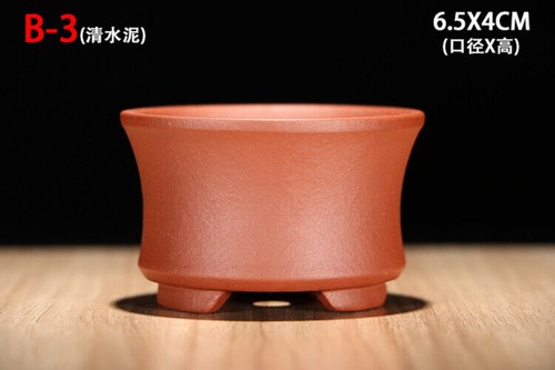 2.56in Mini Chinese Yixing Zisha Handmade Delicate Bonsai Potted Clay Flower Pot - Picture 11 of 18