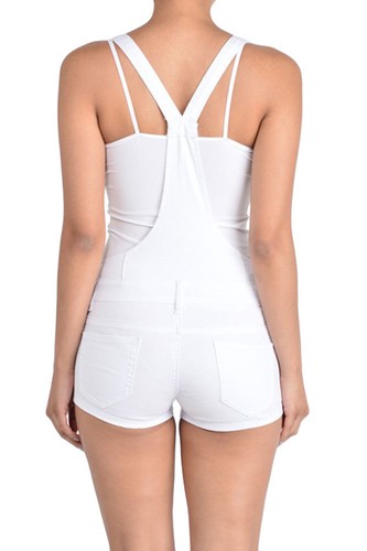 Women's Ripped Jumpsuit Romper Overalls Short Pants RJSO115-TIC - Picture 4 of 17