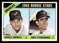 1966 Topps Baltimore Orioles Rookies (Darold Knowles / Andy Etchebarren) #27