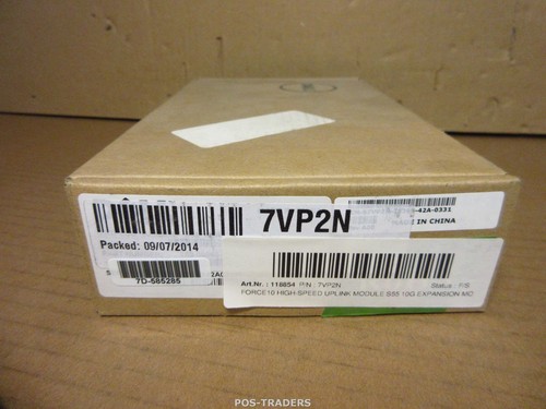 Módulo de enlace ascendente doble Dell 7VP2N Force 10 S55-10GE-2S 759-00065-02 NUEVO NUEVO - Imagen 1 de 5