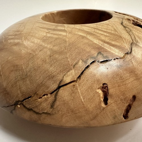 Jarrón David Walsh con soporte votivo de madera torneado a mano Ikebana hecho en Noruega arte burl de colección - Imagen 8 de 24