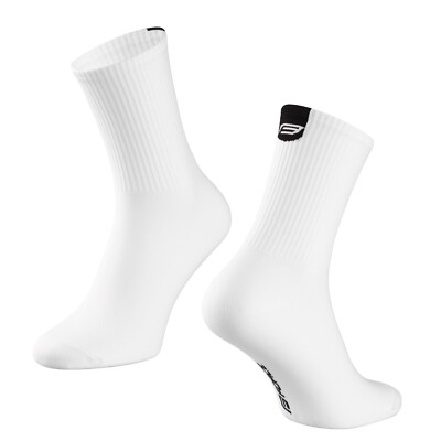 Socken Fahrrad weiß Fahrradsocken lang Socks Bike Rennrad MTB white L XL 42-46