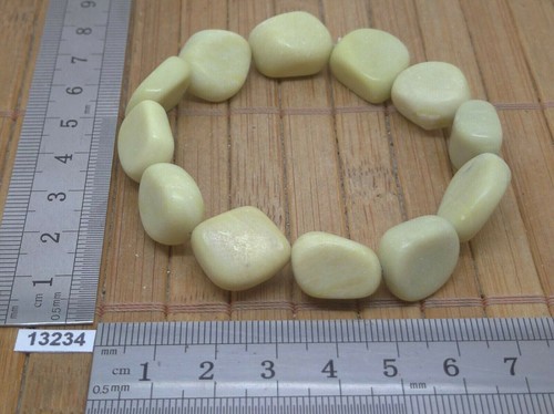Bracelet SERPENTINE en pierre roulée naturelle - import USA - lithotherapie - Picture 2 of 2