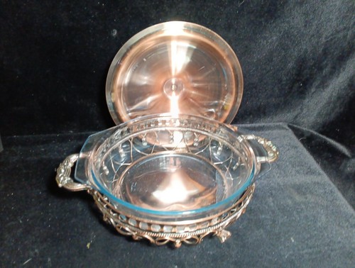 Marinex 9 inch Round Server/Baking Dish & Copper Server with Lid & Heart Design - Picture 3 of 8