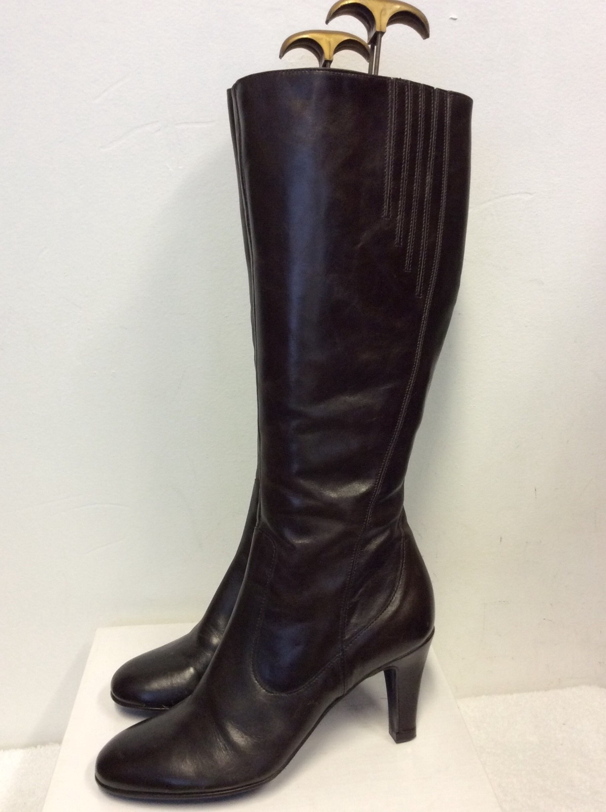Marca Nueva Jane Shilton Cuero Marrón Oscuro Largo Hasta Hasta Hasta La Rodilla botas Talla 5 38 0c1acd Marca Nueva Jane Shilton Cuero Marrón Oscuro Largo Hasta Hasta Hasta La Rodilla botas Talla 5 38 0c1acd