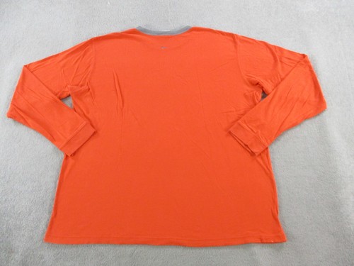 VINTAGE Nike Shirt Erwachsene 2XL XXL Orange Langarm Grafikdruck Rundhals 00s - Bild 3 von 10