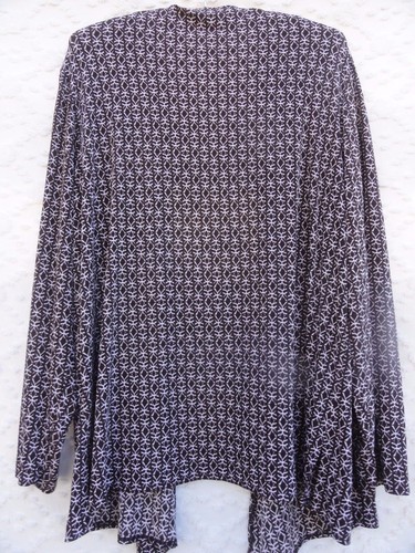 Cardigan Chico's 3 Travelers maglia avvolgente Misses XL marrone acetato marrone come nuovo aperto - Foto 5 di 5