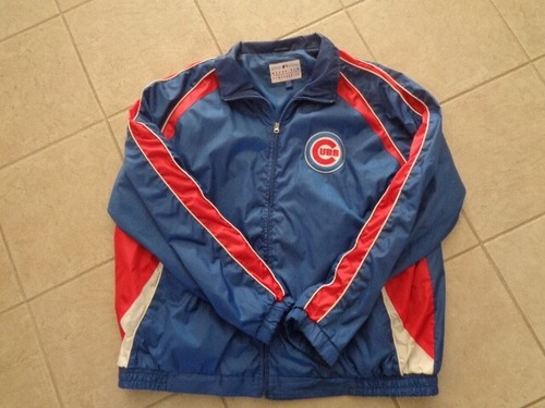 Chicago Cubs Genuine Merchandise Full Zip Windbreaker Jacket Mens XL Red Blue - Picture 5 of 11