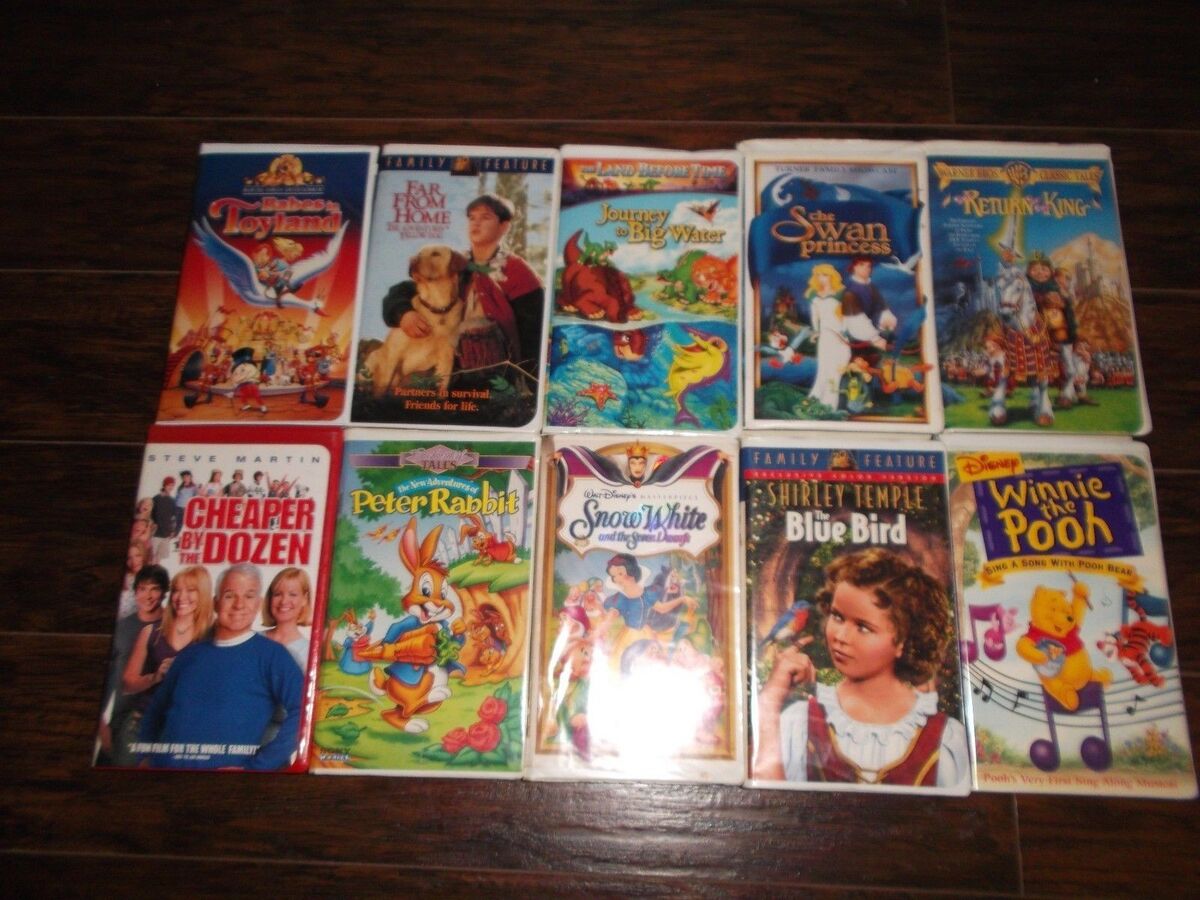 10 Variety Children's & Family / Disney Movies VHS Tapes All