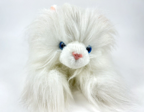 Realistic Persian Plush Cat AM/FM Radio Shack White Blue Eyes Tested HTF VTG - Picture 7 of 18