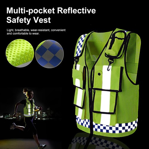 Multi-pocket Reflective Safety Vest Night Riding Safety Traffic Vest Breathable - Picture 7 of 22