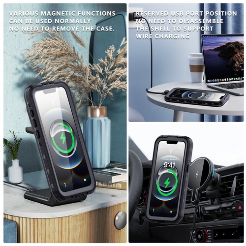 For iPhone 16E Waterproof Dustproof 360° Full Body Silicone TPU PC Case Cover - Bild 22 von 37