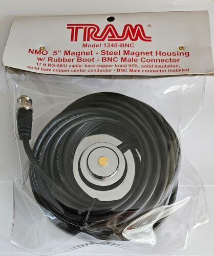 Supporto antenna radio magnetica 5" con connettore RG58 e BNC. Per scanner. 1240BNC - Foto 2 di 2