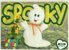 BEANIE BABIES TRADING CARD - SERIES 4 - 2nd EDITION - SPOOKY THE GHOST #4090