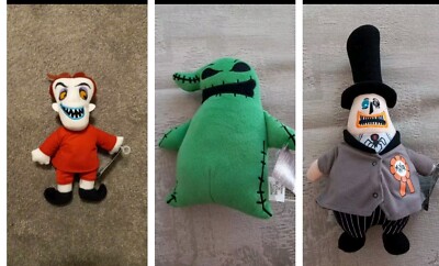 The Nightmare Before Christmas Disney Set Of 3 Plush. Oogie, Mayor, Lock