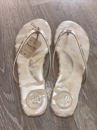 Chanclas Soldiers Sea Punta Abierta Tanga Indie Metálico Tostado Camufladas Talla 6 - Imagen 2 de 5