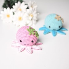 Mini Octopus Stuffed Crochet - Amigurumi Octopus Toy - Tiny Crochet Sea Animals