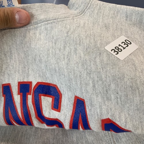 VTG 80s Kansas Champion Reverse Weave Sweatshirt Mens Small Gray USA 20x24 - Picture 18 of 18