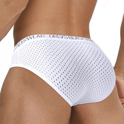 Men's Bikini Briefs Boxer Shorts Low Rise Sexy Mesh Breathable U Pouch Underwear - Picture 11 of 25