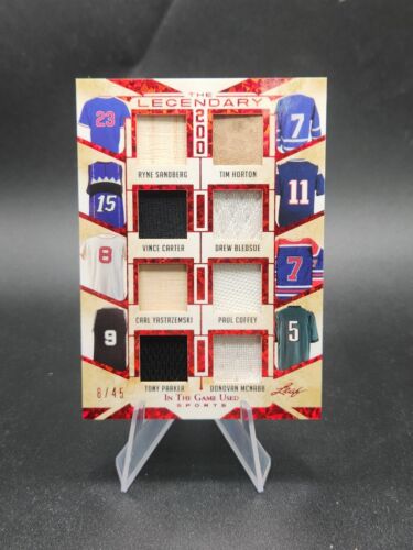 2022 Leaf ITG Ryne Sandberg Vince Carter Bledsoe Yastrzemski McNabb 8 Jersey /45 - Picture 1 of 2