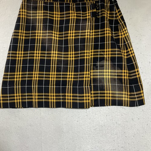 Upcycled Skirt Womens Large Black Plaid Academic School Girl Mall Goth Ladies - Picture 4 of 10
