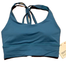 New Lululemon Energy Longline Bra Medium Support B–D Cups Hawaiian Blue HWIB