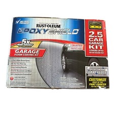 Rust-Oleum Gray Gloss 317238 EpoxyShield Garage Floor Coating Kit 2-1/2 Car