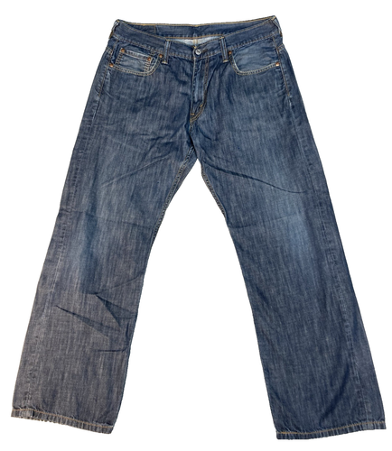 Levis Jeans Mens 34x29 Loose 569 Straight Fit Denim Dark Wash