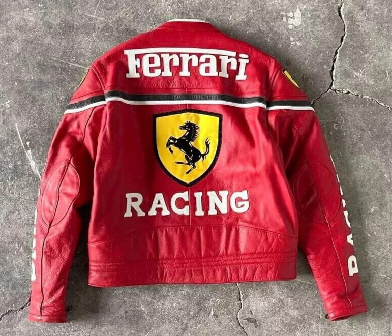 M*M様 Ferrari レザージャケット 赤　ヴィンテージ Ferrari Motorbike Leather Jacket Vintage Cowhide Leather
