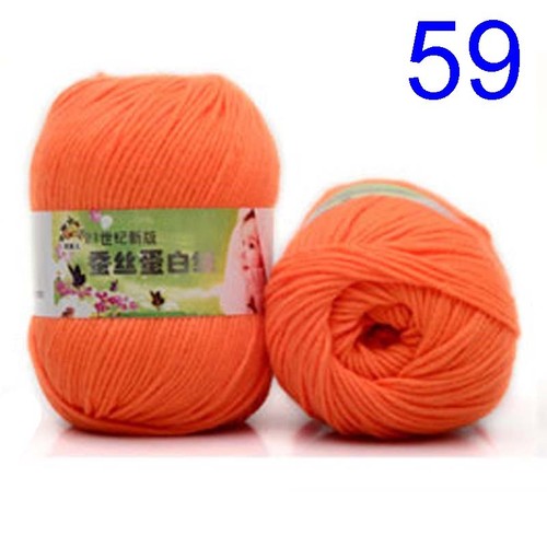 100g Roll Silk Cotton Hand Knitting Yarn Crochet Hand Thick Wool Thread Yarn DIY - Picture 86 of 101
