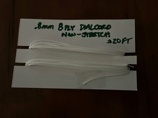 20 plus feet Dial Cord approx .8MM 8 ply nonstretch WHITE ships free  