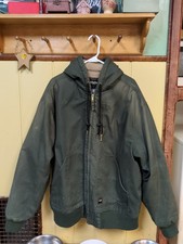 Carhartt Style Walls, Hooded Canvas Work Wear Jacket Size 2XL See Description