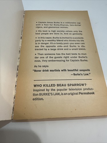 Roger Fuller Burke's Law: Who Killed Beau Sparrow? 1st PBO ed Gene Berry - Bild 3 von 11