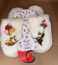 PRIMARK DISNEY PIXAR UP FLUFFLY SLIPPERS WOMENS SIZE SMALL 5/6 NEW