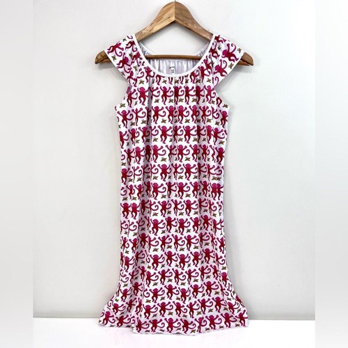 Roberta Roller Rabbit Girls Pink Monkey Marina Dress Size 12