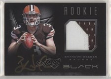 2012 Panini Black Rookie Signature Materials Prime /349 Brandon Weeden Auto RC