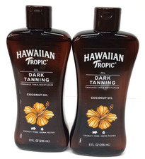 Hawaiian Tropic Dark Tanning Coconut Oil Nourishing Moisturizing - Lot Of 2 8oz