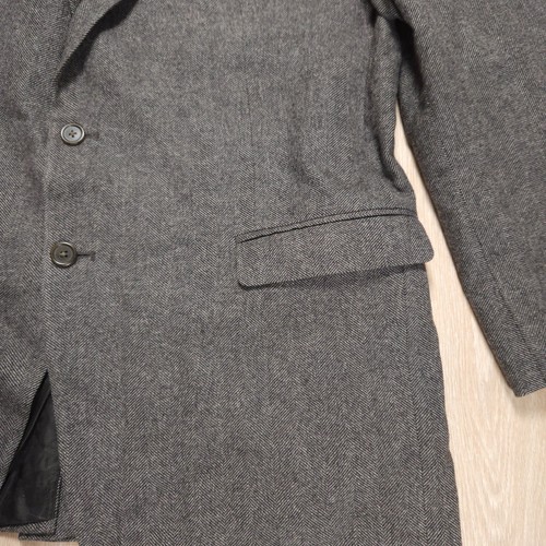 Lauren Ralph Lauren Sport Coat Men’s Size 48L Wool & Cashmere Gray Herringbone - Picture 2 of 12